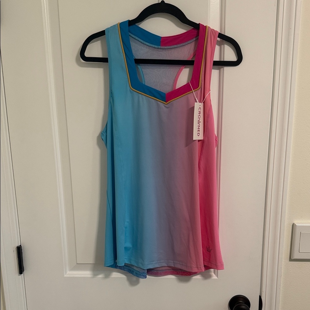 Sleeping Beauty Crowned Athletics Flow Tank